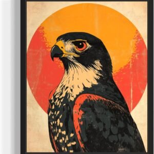 Art Print Poster, Vintage Colorful Abstract Artwork Printing Picture Bedroom Living Room Dining Room 155A (Falcon, 16 x 20 inches, Unframed)