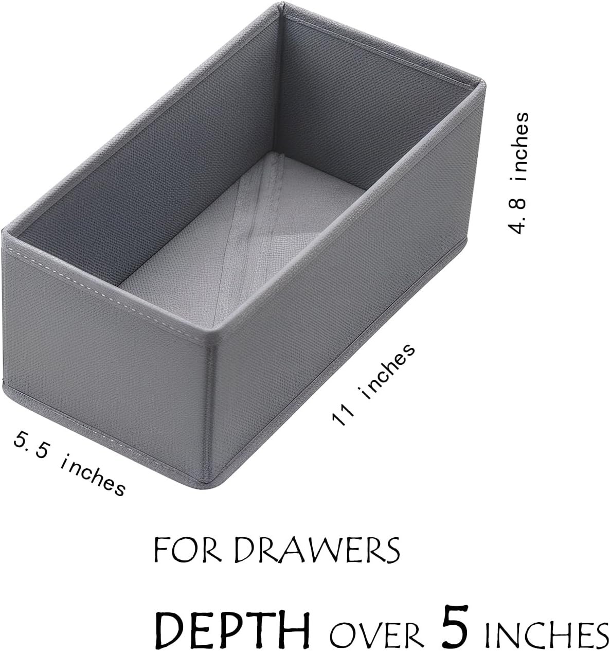 3-Piece Small Foldable Fabric Drawer Organizer Set, 11-inch Breathable Storage Boxes, Suitable for Socks, Underwear, Bras, and Baby Clothes - Image 2